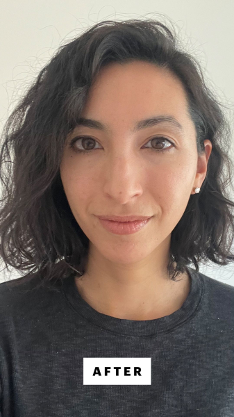 Allure contributing commerce editor Deanna Pai after using the Roz Foundation Conditioner